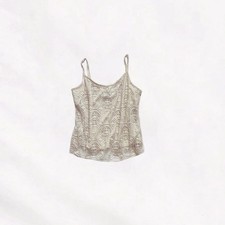 Forever 21 Gray Beaded V-Neck Camisole Tank Top, Size S — listing 6
