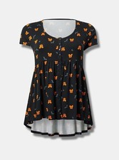 Torrid Disney Mickey Mouse Icon & Sparkle Print Sleeveless Babydoll Dress, Size 1 (14/16) — listing 6