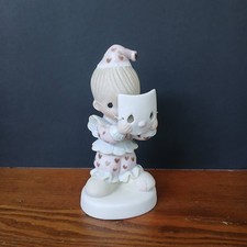 Precious Moments Clown Angel Figurine with Flowers and Wings — listing 3