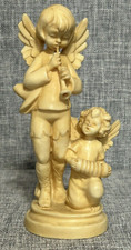 Vintage Italian Alabaster Resin Cherub Group Sculpture with Signature and 'ITALY' Base Stamp A. Santini — listing 4