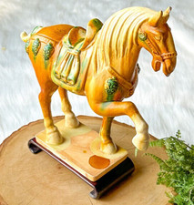 Chinese Tang-Style Sancai Glazed Pottery Horse Figure on Rectangular Base — listing 6