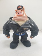 Vintage 1990s Applause Harley-Davidson Biker Dude Plush Doll with Vinyl Head, Leather-Style Jacket and Boots, Original Hang Tag — listing 6