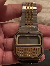 Pulsar Y739-5019 Calculator-Alarm Digital LCD Watch Two-Tone — listing 6