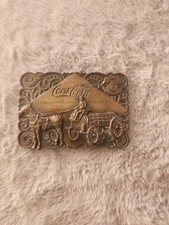 Coca-Cola Art Nouveau Nude Woman Brass Belt Buckle — listing 2