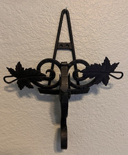 Pair of Wrought Iron Scroll Base Display Easels / Plate Stands — listing 5
