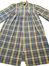 Vintage Coffee Coats by Saybury Floral Batik Print House Coat / Robe, Size 2X — listing 3