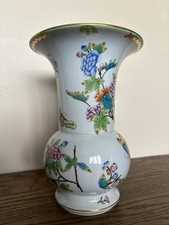 Herend Hungary Hand-Painted Porcelain Baluster Vase with Cornflower Motif and Fluted Rim — listing 3