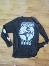 Disney The Nightmare Before Christmas Jack Skellington 'Pumpkin King' Pinstripe Long Sleeve Shirt, Size SM, listing 4