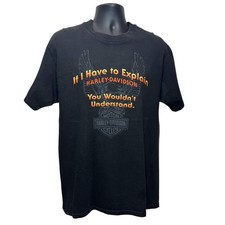 Vintage Harley-Davidson Eagle Bar & Shield England Graphic T-Shirt, Size L — listing 5