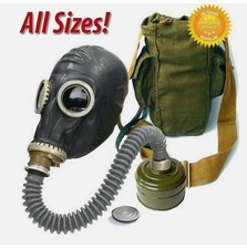 Soviet GP-5 Gas Mask Set with Filter, Bag and Grey Rubber Facepiece, listing 6