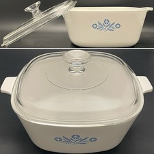Corning Ware Cornflower Blue Casserole Dish with Glass Lid Other marking, listing 4
