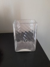 Heavy Square Clear Glass Bud Vase with Thick Cased Base — listing 5