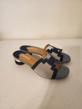 J. Renee wedge sandals size Black Satin & Patent Leather Strappy Wedge Sandals, Size 7M (Factory Sample) — listing 2