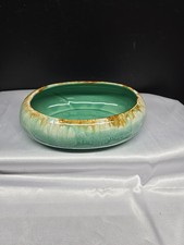 Robinson Ransbottom #63 Console Bowl with Brown & Green Drip Glaze