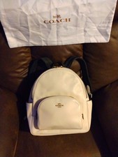 Coach Court Backpack in Signature Coated Canvas, Khaki/Saddle, listing 6