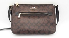 Coach Signature Canvas File Bag Crossbody in Brown/Black — listing 2
