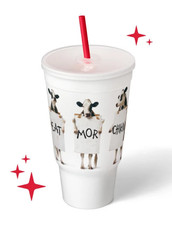 Chick-fil-A Reusable Insulated Cup with Straw - "Eat Mor Chikin" Cow Design — listing 2