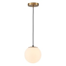 Vintage Novelty Giant Light Bulb Pendant Lamp with Amber Seeded Glass Shade