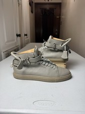Buscemi 100MM High-Top Sneakers in Red Pebbled Leather — listing 2