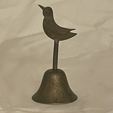 Vintage Brass Hand Bell with Turned Wood Handle — listing 5
