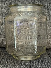 Planters Peanuts Embossed Glass Countertop Display Jar with Peanut Finial Lid