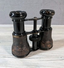 Paris binoculars Antique Field/Marine Binoculars with Brass and Leather/Vellum Wrap — listing 2