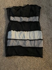 Cherry Mellow Rust Denim Bustier Crop Top, Size M — listing 3