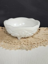 McKee Concord Toltec Pattern Milk Glass Footed Bowl — listing 4