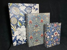 Set of 3 Decorative Faux Book Storage Boxes, Leather-Look Antique Style