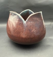 Studio Pottery Bowl with Light Blue Glaze and Incised Artist Signature — listing 2