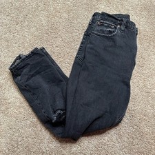 Abercrombie & Fitch The Ankle Straight Ultra High Rise Jeans Black Distressed — listing 5