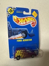 1985 Hot Wheels Ford Aerostar Van Metallic Purple with Yellow Dots — listing 4