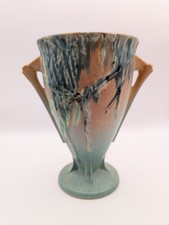 Roseville Pottery Moss Pattern Flower Pot with Attached Saucer