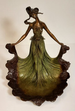 Antique Art Nouveau Two-Handled Vase with High-Relief Fruit and Leaf Decoration — listing 2