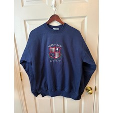 Vintage M&C Sport 'Old Golfers Never Die They Just Putter Out' Embroidered Crewneck Sweatshirt, Heather Gray, Medium