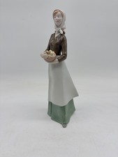 Vintage Crown N Porcelain Figurine of a Seated Lady with Flowers, Made in Germany — listing 2