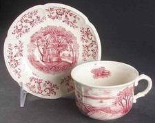 Johnson Bros. Windsor Ware "Mount Vernon" Brown Multicolor Transferware Covered Sugar Bowl — listing 4