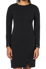 DKNY Navy Blue Sequin Sleeveless Sheath Dress — listing 5