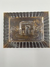 Cobalt Blue Porcelain Souvenir de Paris Trinket Box with Gilt Landmarks Decor, listing 6