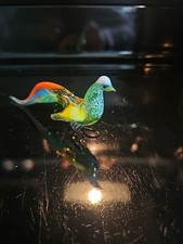Art Glass Peacock Figurine / Sculpture with Fanned Tail Feathers — listing 3
