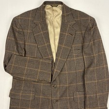 Vintage Strathmore Brown Herringbone Tweed Wool Sport Coat / Blazer — listing 5