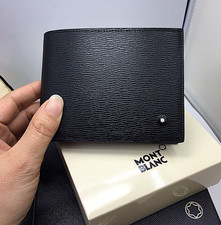 Montblanc Black Leather Bifold Wallet / Small Leather Good — listing 5