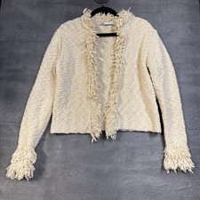 Zara Woman Camel Textured Knit Fringe-Trim Short Sleeve Sweater Top — listing 5