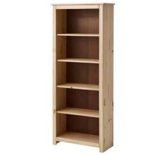 Pine Bookcase with Mixed Book, Video Game & Collectibles Collection