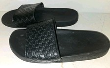 Gucci GG Guccissima Leather Slide Sandal, Brown/Black — listing 4