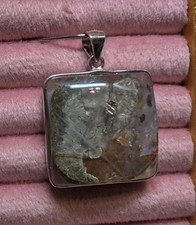 Handmade Silver Pendant with Iridescent Rainbow Chalcopyral/Peacock Ore Stone — listing 4