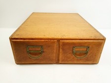 Antique Two-Drawer Wooden Side Table / Nightstand with Turned Legs — listing 5