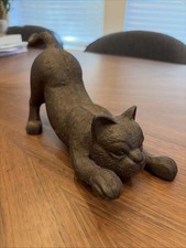 Antique Cast Iron Figural Sitting Cat Still Bank with Bow — listing 4