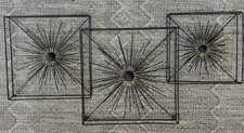 Set of 2 Metal Starburst Sunburst Wall Art Decor with Teardrop Accents — listing 3