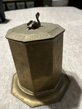 Vintage Brass Domed Covered Serving Dish with Ring Finial — listing 6